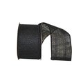 Reliant Ribbon Reliant Ribbon 3221M-031-40F 20.5 in. 10 Yards Burlap Colored Wired Edge Ribbon; Black 3221M-031-40F